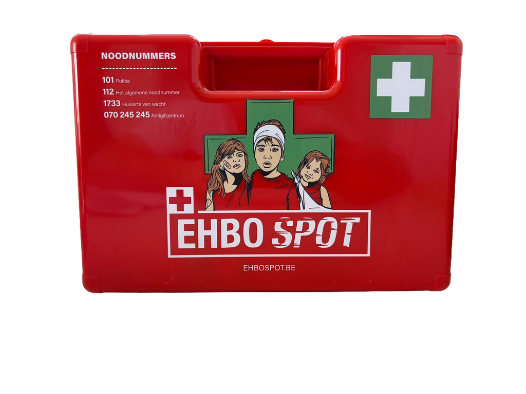 EHBOkit EHBOspot met opschrift kinderen (leeg) - 32 cm x 22,5 cm x 12 cm